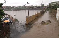 Streets in Telde in Gran Canaria were flooded over the weekend.