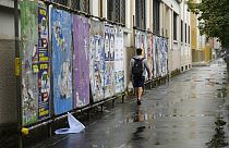 Abgerissene Wahlplakate in Italien