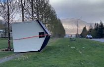 Schäden durch Sturm auf Island