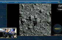 n this image made from a NASA livestream, the Double Asteroid Redirection Test spacecraft crashes into an asteroid on Monday, Sept. 26, 2022.