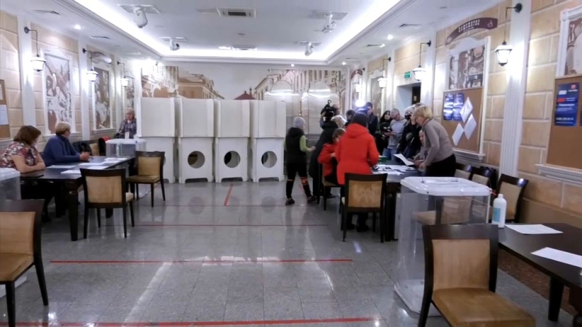 Votação para os referendos nas zonas ocupadas da Ucrânia.