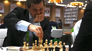 Archives : Magnus Carlsen, lors d'un tournoi organisé à Mahabalipuram, en Inde, le 8 août 2022