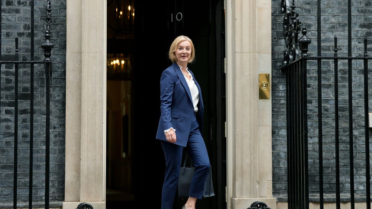 British Prime Minister Liz Truss, pictured at Downing Street on Sept. 7, 2022, has defended her government's budget