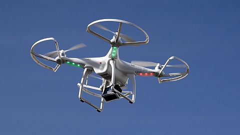 A drone flies at the International Consumer Electronics Show in Las Vegas, Jan. 8, 2014