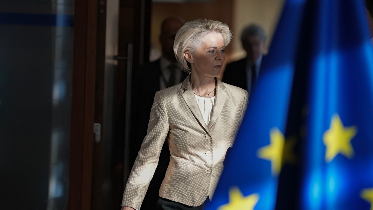 Ursula von der Leyen said the sanctions would provide the "legal basis" for the G7 price cap on Russian oil.