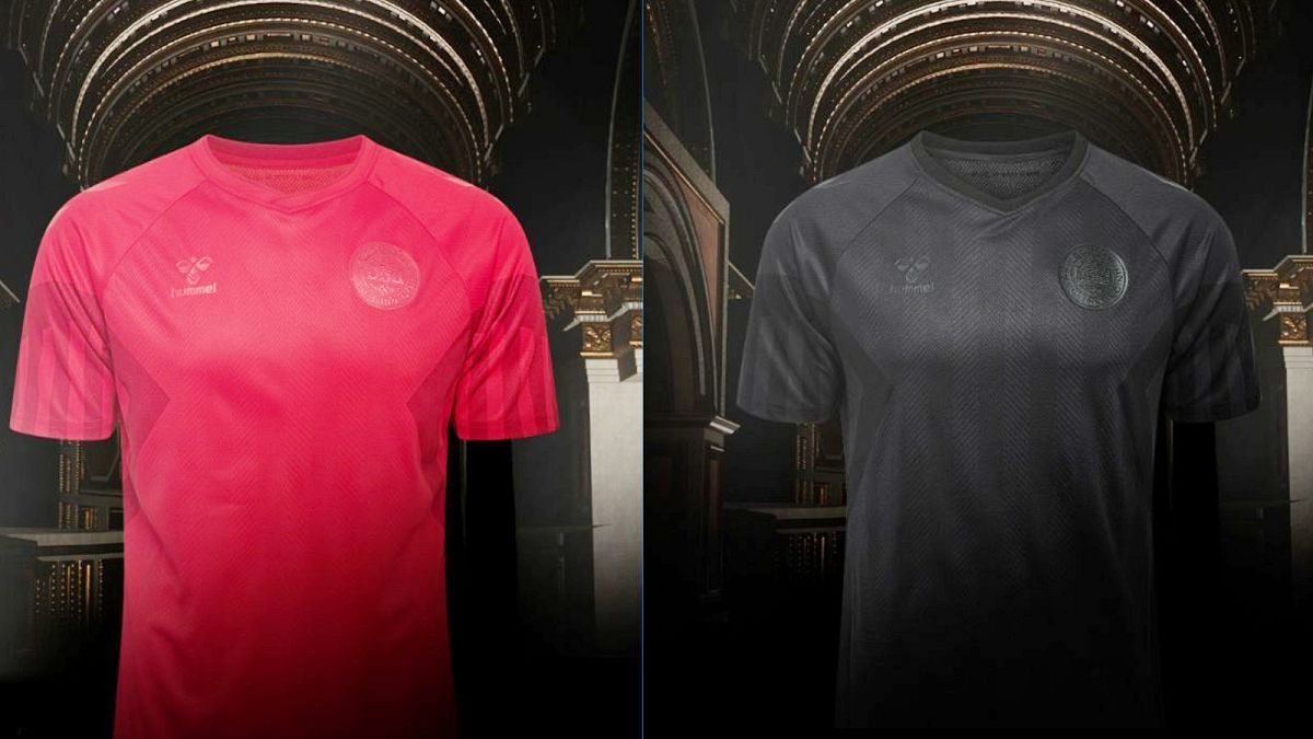 Denmark's new kits for the Qatar football World Cup later this year. 