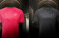 Denmark's new kits for the Qatar football World Cup later this year.