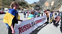 Proteste al confine russo-georgiano