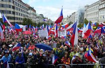 Manifestações em Praga - capital da Chéquia