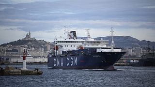 The cargo ship for Ukraine leaves the port of Marseille, 28 September 2022