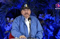 Daniel Ortega durante su discurso en el 43 aniversario de la Policía Nacional del país.