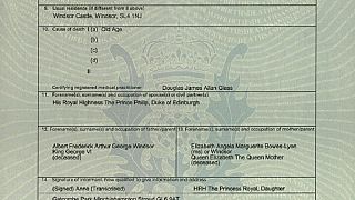 Certificato di morte di Elisabetta II