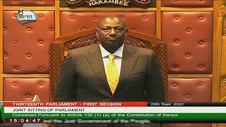 Kenya's new president addresses parliament