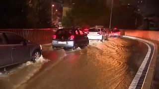 Rijeka was hit by a storm and a torrential rainfall on Wednesday night.