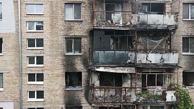 Масштаб разрушений в доме семьи Акуленко в Ирпене