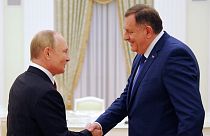 Il leader serbo Milorad Dodik e Vladimir Putin