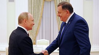 Vlagyimir Putyin és Milorad Dodik moszkvai találkozója 2022 szeptemberében