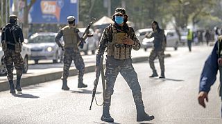 Sicherheitskräfte in Kabul in Afghanistan