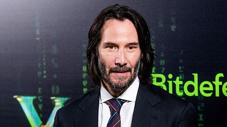 Keanu Reeves at the premiere of the Matrix 4