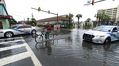 La montée des eaux à Folly Island, Caroline du sud, le 30 septembre 2022, USA