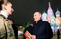 Russian President Vladimir Putin in Red Square, Moscow, Friday 30 September 2022