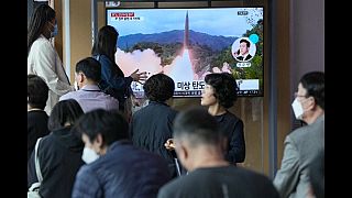 South Korea TV archive footage of missile launch