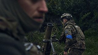 Des soldats ukrainiens dans la ville de Koupiansk, dans la région de Kharkiv, en Ukraine, vendredi 23 septembre 2022.