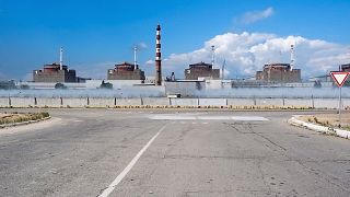 Вид на энергоблоки Запорожской АЭС