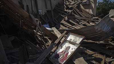 Iglesia destruida este pasado verano durante un ataque en Mikoláiv (Ucrania).