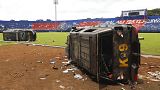 Der Tag nach dem Unglück: Spuren der Zerstörung im Stadionrund