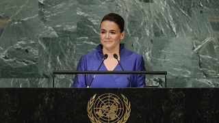 Novák Katalin beszédet mond az ENSZ-ben New Yorkban 2022. szeptember 21-én