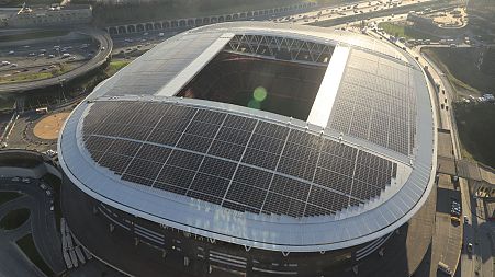 The solar energy produced from the panels provides up to 65 per cent of the stadium’s electricity use.