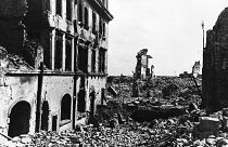 The American Consulate building in Warsaw was destroyed in 1945.