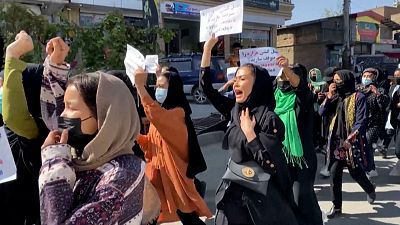 تظاهرات زنان در افغانستان