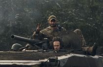 Украинские военные в освобожденном Изюме, Харьковская область