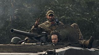 Украинские военные в освобожденном Изюме, Харьковская область