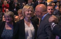 Liz Truss arrives at the Tory Party Conference on Monday