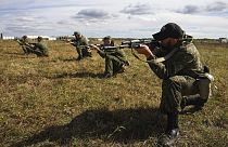 Russische Rekruten beim Training