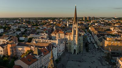 The city centre of Novi Sad.