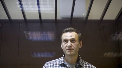 Nawalny bei einem Gerichtsverfahren im Februar 2021
