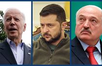 Joe Biden, Volodomir Zelenszkij és Aljakszandr Lukasenka
