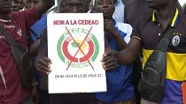 Burkina Faso coup supporters protest ECOWAS fact-finding mission 