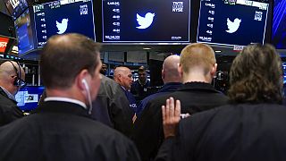 Торги акциями Twitter на Нью-Йоркской фондовой бирже