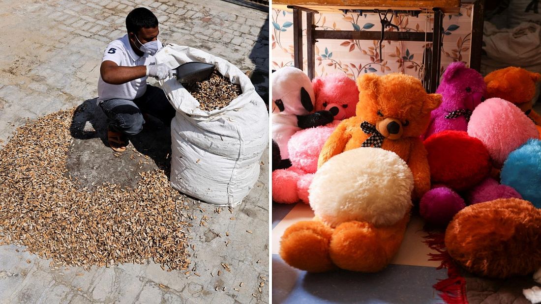 Indian factory turns cigarette butts in soft toys