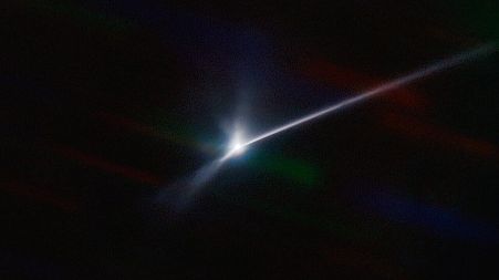 The vast plume of dust and debris blasted from the surface of the asteroid Dimorphos by NASA’s DART spacecraft