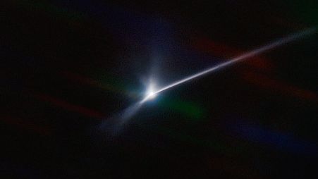 The vast plume of dust and debris blasted from the surface of the asteroid Dimorphos by NASA’s DART spacecraft