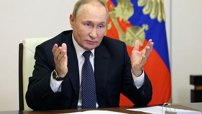 Putin an diesem Mittwoch bei der Unterzeichnung der Annexions-Dekrete