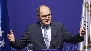 Christian Schmidt, High Representative for Bosnia and Herzegovina, addresses the media in Sarajevo, 5 October 2022