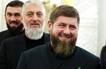 Kadyrow bei der Zeremonie zur Annexion 4 ukrainischer Gebiete am Freitag, 30. 09. 2022 in Moskau.