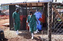 Uganda'da Mubende Bölge Sevk Hastanesi'nin Ebola izolasyon bölümü